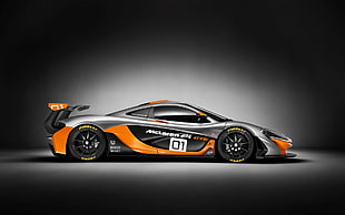 black and orange Mclaren sport car, McLaren, McLaren P1 GTR, McLaren P1 HD wallpaper