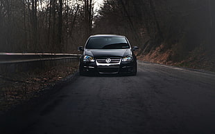 black Volkswagen car, Volkswagen, car, Volkswagen Golf Mk5, vehicle