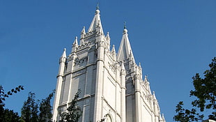 white cathedral, Mormon, temple, The Church of Jesus Christ of Latter-day Saints HD wallpaper
