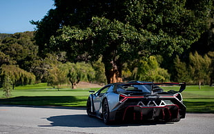 black sports car