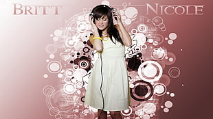 Britt Nicole in white dress