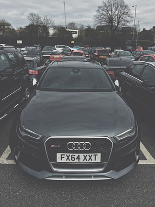 black Audi car, Audi, RS6, Audi RS6 Avant, Quattro