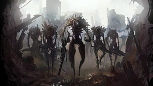 robot, artwork, war, fantasy art