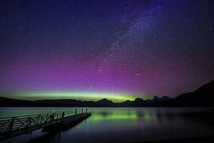 foot bridge scenery, lake mcdonald, montana HD wallpaper