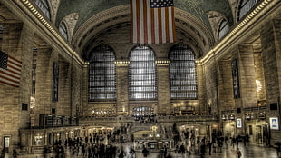 beige hall wallpaper, Grand Central Station HD wallpaper