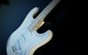 white electric guitar HD wallpaper