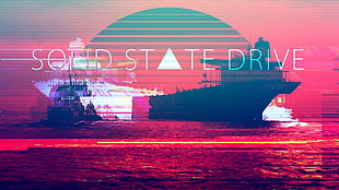 Solid State Drive text, vaporwave, vapor, 1980s, artwork HD wallpaper