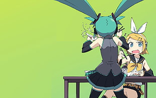 Hatsune Miku and Kagamine Rin, Hatsune Miku, Kagamine Rin, Vocaloid, anime