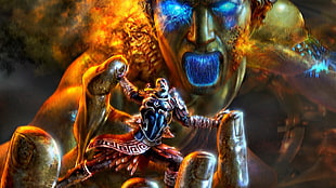 Kratos illustration HD wallpaper