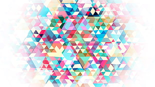 assorted-color triangles