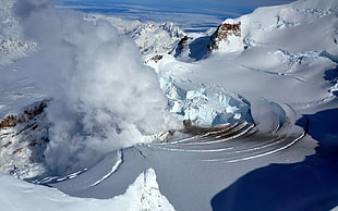 snow covered mountain, landscape, Alaska