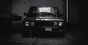 black car, BMW E28, Squatty, Norway HD wallpaper