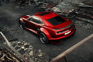 red Chevrolet Camaro HD wallpaper