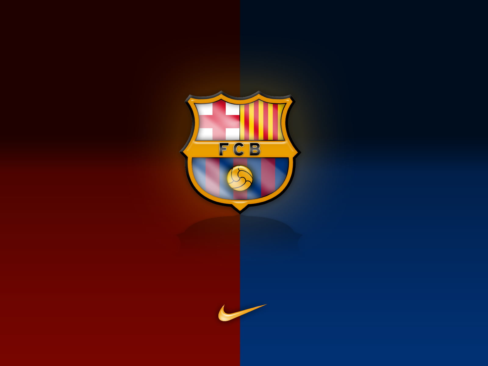 F.C. Barcelona team logo Nike illustration HD wallpaper | Wallpaper Flare