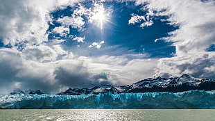 cluody skies, nature, landscape, water, sea