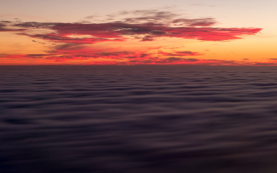 photo of ocean of clouds during datyime HD wallpaper