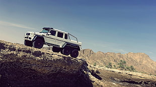 white crew cab, Mercedes-Benz, car, g63, vehicle HD wallpaper