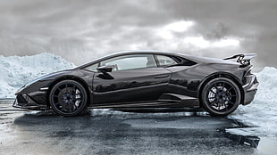 black coupe, Mansory, Lamborghini, Lamborghini Huracan HD wallpaper