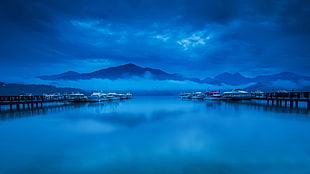 wooden dock, landscape