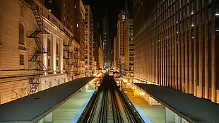 train rail, city, cityscape, urban, metro HD wallpaper
