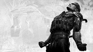 profile of man wallpaper, Metal Gear Solid , soldier, video games, PC gaming HD wallpaper