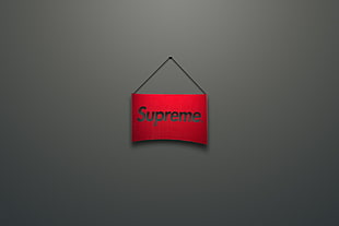 red Supreme hanging decor