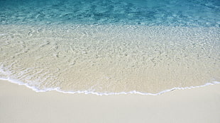white sand beach HD wallpaper