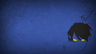 illustration of man's face, Nightcrawler, minimalism, Blo0p, blue background HD wallpaper