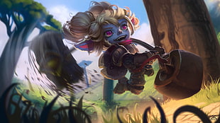 video game digital wallpaper, League of Legends, Poppy (League of Legends)