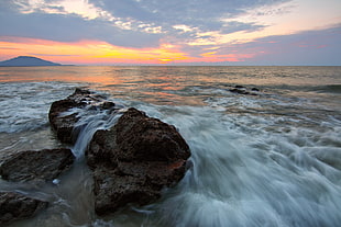 sea, dawn, nature, sky