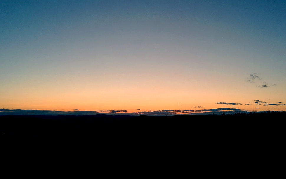 blue sky, Sweden, Sundsvall, sunset HD wallpaper