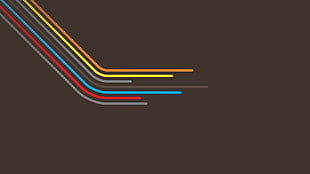 assorted-color lines illustration, abstract, simple, minimalism, lines