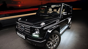 black Mercedes-Benz SUV, Mercedes-Benz, car, Mansory HD wallpaper