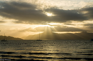 two boats on body of water during daytime HD wallpaper