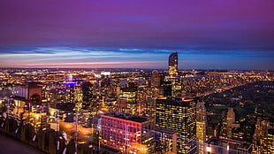 night photography of cityscape, central park