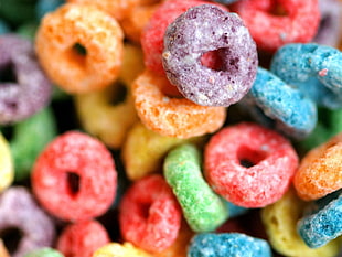 flavored cereal, cereal, macro, food, colorful HD wallpaper