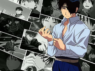 men's assorted clothes, Full Metal Alchemist, Roy Mustang, Lust, anime HD wallpaper