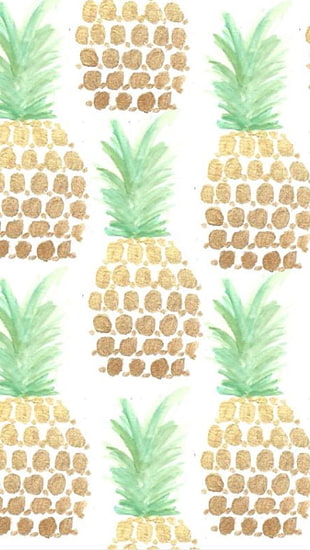 pineapple figure illustration HD wallpaper