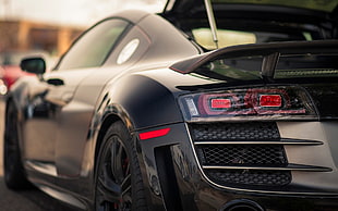 black coupe, Audi R8, Audi, car, vehicle