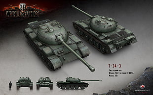 World of Tanks T-34-3 game wallpaper, World of Tanks, tank, T-34-3, video games HD wallpaper
