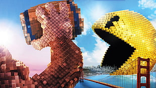 Donkey Kong and Pac-Man digital wallpaper HD wallpaper