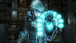 Metal Gear Solid character illustration, Metal Gear Rising: Revengeance, video games HD wallpaper