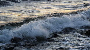 time lapse photo of sea water