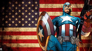 Captain America painting HD wallpaper