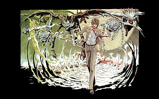 male anime character, Death Note, Yagami Light, Ryuk, anime HD wallpaper
