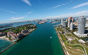 city buildings, cityscape, building, sea