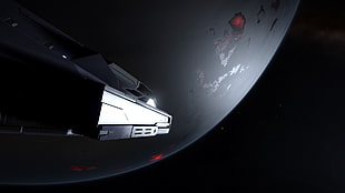 black and gray aircraft digital wallpaper, video games, Elite: Dangerous