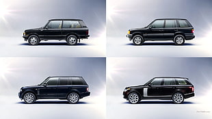 black SUV collage, Range Rover, car, collage, vehicle HD wallpaper