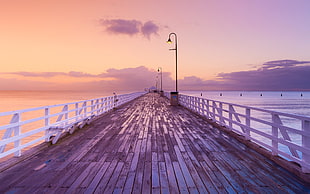 water dock, pier, sea, lantern, sky