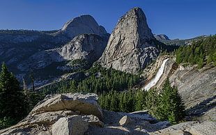 Yosemite National Park, California, nature, landscape, waterfall, mountains